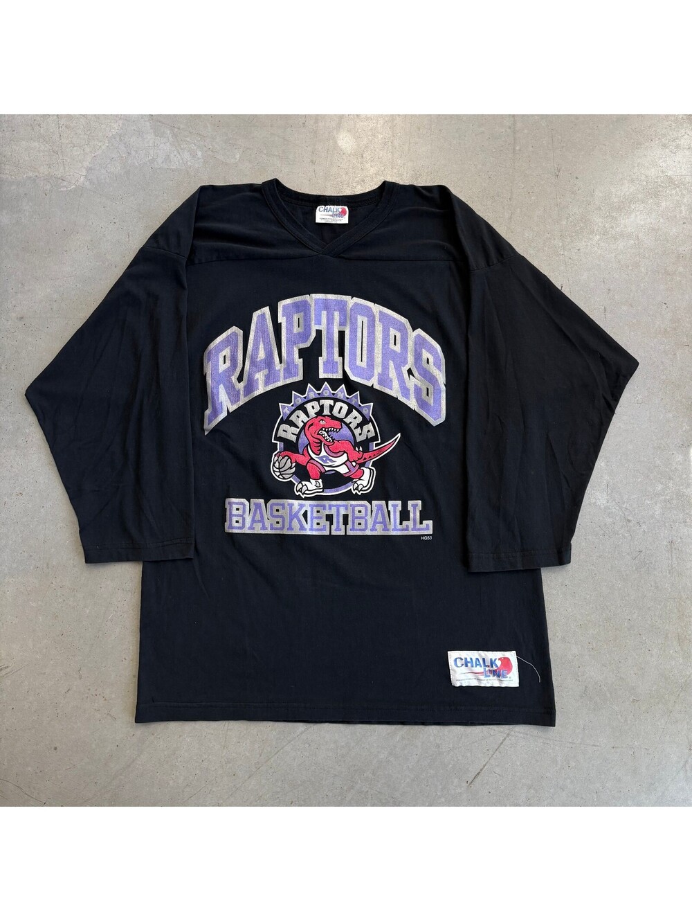 Vintage 90s NBA Toronto Raptors 3/4 Sleeve Jersey T-Shirt Extra Large Black